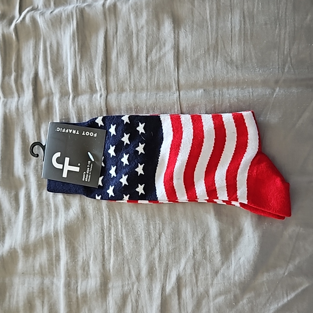 *New* American flag tall socks